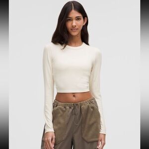 Lululemon Hold Tight Straight-Hem Cropped Long-Sleeve Shirt